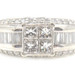 1.86 Ctw Princess, Baguette & Round Diamond 14KT White Gold Engagement Ring 8.2g