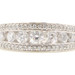 Estate 1.30 Ctw Round Diamond 14KT White Gold 3-Row Wedding Band Ring 7.06g