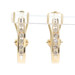 14KT Yellow Gold Estate 0.60 cw Round Diamond Channel Set Hoop Earrings - 4.4g
