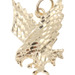 High Shine Diamond-Cut 14KT Yellow Gold Soaring Eagle Necklace Pendant 1" - 2.5g