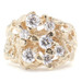 Men's Estate Round Cubic Zirconia 14KT Yellow Gold High Shine Round Nugget Ring