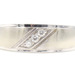Diagonal 0.15 Ctw Round Diamond 10KT White Gold Satin-Finish Wedding Band by MGW