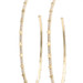 14KT Yellow Gold 2" Large 0.72 ctw Round Diamond Women's Diamond Hoop Earrings 