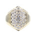 Estate 14KT Yellow Gold 0.80 ctw Round Diamond Marquise Cluster Cocktail Ring 
