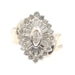 1.05 ctw Marquise, Baguette, & Round Diamond 14KT Yellow Gold Cluster Ring 4.6g