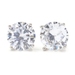 6.0 Ctw Round Cut Clear Cubic Zirconia 9mm Sterling Silver (925) Stud Earrings