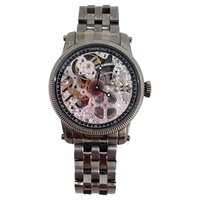 Invicta 0054 Men's Vintage Style Gunmetal Mechanical Watch