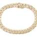 10KT Yellow Gold 7.6mm Wide Curb Link Chain 7.5" High Shine Bracelet 10.6g AMORO