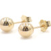 Classic High Shine 5mm Wide 10KT Yellow Gold Ball Stud Earrings - 0.23 Grams
