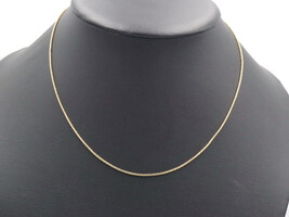 14KT Yellow Gold 1.3mm Wide High Shine 18.5" Women's Estate Fancy Link Necklace