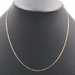 Estate 14KT Yellow Gold 19" 1.5mm Wide Flat Cobra Link High Shine Necklace 2.7g