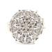 Estate 0.55 ctw Round Diamond Large Raised Cluster 10KT Gold Women's Ring 5.4g