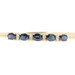 Natural 1.75 Ctw Oval Sapphire & Round Diamond 14KT Yellow Gold Bangle Bracelet