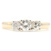 0.80 ctw Round Brilliant Diamond Past Present Future 14KT Gold Engagement Ring