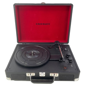 Crosley CR8005F-BK Cruiser Plus Vintage 3-Speed Suitcase Record Player Turntable