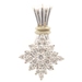 0.49 ctw Round Diamond Star Cluster Two Tone 14KT White Gold Necklace Pendant 