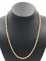 Heavy Estate 10KT Yellow Gold 4mm Classic Rope Chain Necklace 20" by OR - 20.55g