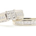 2.15 ctw Princess Cut Channel Set 14KT White Gold Women's Wedding Ring Set 11.1g