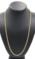 Classic 10KT Yellow Gold 4.4mm High Shine Curb Chain Necklace 25" - 12.66g