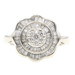 EFFY 0.70 ctw Round & Baguette Diamond Double Halo 14KT White Gold Cluster Ring