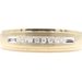 Channel Set 0.14 ctw Round Diamond 10KT Yellow Gold 6.2mm Wedding Band Ring 
