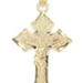 Religious 10KT Yellow Gold Diamond-Cut Mesh Crucifix Necklace Pendant 1.3" ASK
