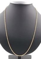Classic 10KT Yellow Gold 2.8mm High Shine Rope Chain Necklace 26.5" - 12.85g