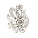 MCM 14K White Gold 1.34 ctw Round Diamond Estate Floral Women's Cocktail Ring 6g
