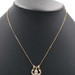 14KT Yellow Gold 18" Box Chain with Round and Pear Cut Cubic Zirconia Pendant 6g