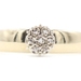 Estate 10KT Yellow Gold 0.07 ctw Round Diamond Flower Cluster Women's Ring 2.3g