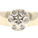 Estate 0.03 Ctw Round Diamond Cluster 10KT Two-Tone Gold Wide Band Ring by IR