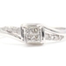 Women's 0.28 Ctw Princess & Round Diamond 10KT White Gold Bypass Cluster Ring