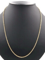 Classic 10KT Yellow Gold 2.8mm Wide High Shine Rope Chain Necklace 24" - 3.15g