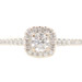 0.55 ctw Round Cut Lab Created Diamond Halo 10KT White Gold Engagement Ring 