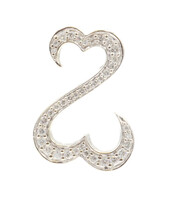 0.50 ctw Round Diamond Jane Seymour Open Hearts 14KT White Gold Diamond Pendant