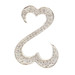 0.50 ctw Round Diamond Jane Seymour Open Hearts 14KT White Gold Diamond Pendant