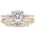 Antique-Style 0.45 Ctw Round Diamond 14KT Two-Tone Gold Soldered Wedding Set