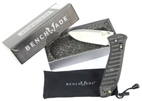Benchmade Presidio II Folding Knife 3.7" S30V Satin Plain Blade 570-1 S30V Black
