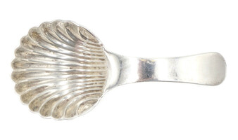STIEFF Sterling Silver Tea Caddy Spoon Shell Bowl MADE FOR MFA - 3 1/8" - 18g