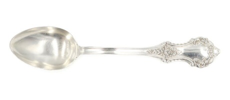 Classic Estate Sterling Silver (925) 5 3/8" Floral Design Demitasse Spoon - 7.8g
