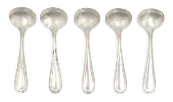(5) Individual Salt Spoon Commonwealth (Sterling, 1908) by Watson Co. - 14.6g