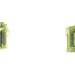 2.00 ctw Emerald Cut Green Peridot Gemstone 10KT Yellow Gold Stud Earrings 1.2g
