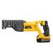 Dewalt DCS380 reciprocating saw with one battery and charger