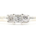 14K White Gold 0.47 ctw Past Present Future Princess Cut Diamond Engagement Ring