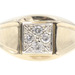 Men's 0.40 Ctw Round Lab-Grown Diamond 14KT Yellow Gold Textured Statement Ring