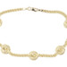 Estate 14KT Yellow Gold Knot Style Station 8" High Shine Women's Bracelet 2.20g