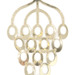 Women's Modernist-Style 14KT Yellow Gold Dangling Oval Link Pendant 2 3/4" 3.1g