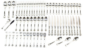 Chantilly (Sterling Silver) by Gorham No Mono Some Plate Size 65 Pcs - 3,153.8g