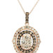 Le Vian 0.74 Ctw Nude & Chocolate Diamond 14KT Rose Gold Pendant on 14KT Chain