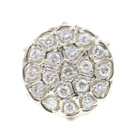 Women's Estate 1.10 Ctw Round Diamond Cluster 14KT Gold Cocktail Ring MGRB 7.37g